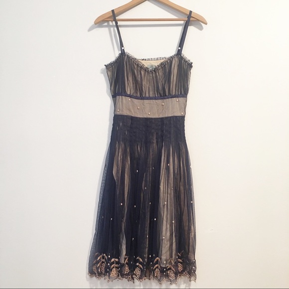 Anthropologie Dresses & Skirts - ODILLE | Rare Anthro Tulle Embroidered Dress
